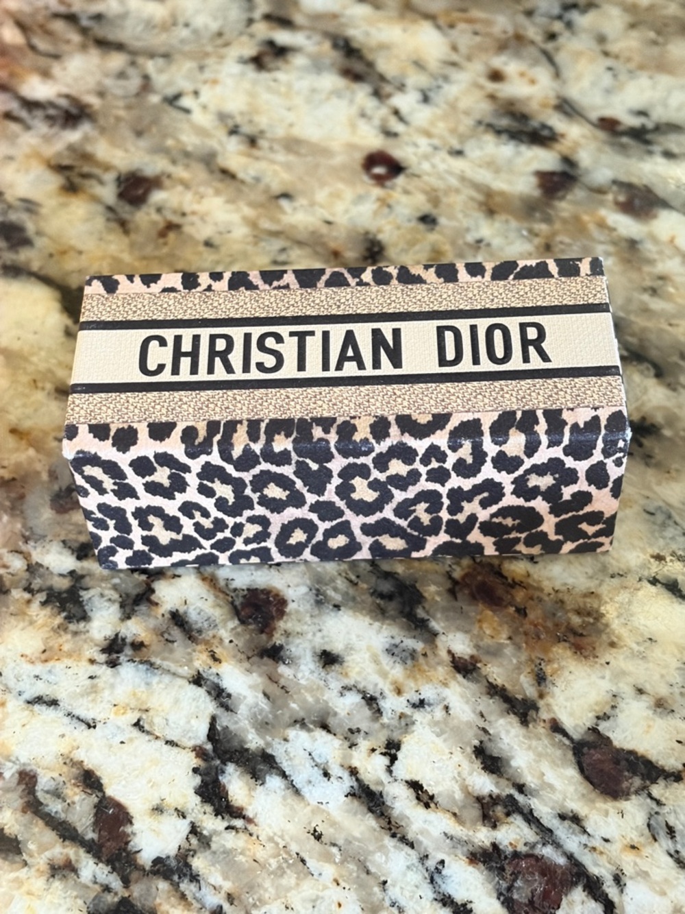 ♥️⚡️Christian Dior Mitzah Leopard Print Lipstick Case